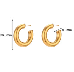 Donna small Hoops | 18K Gold plated