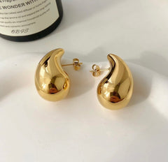 Tear Drop Studs | 18K Gold plated