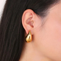 Tear Drop Studs | 18K Gold plated