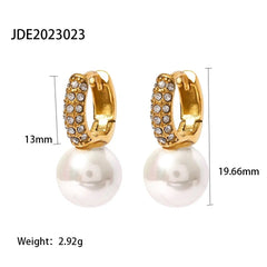 Pearl Drop Earrings | 18K Gold plated