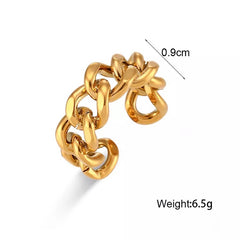 Woven Ring | 18K Gold plated