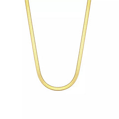 Single Snake Bone Chain | 18K Gold plated